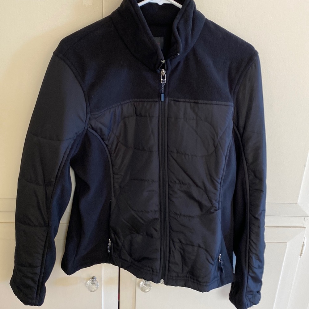 Black Fleece and Nylon Jacket